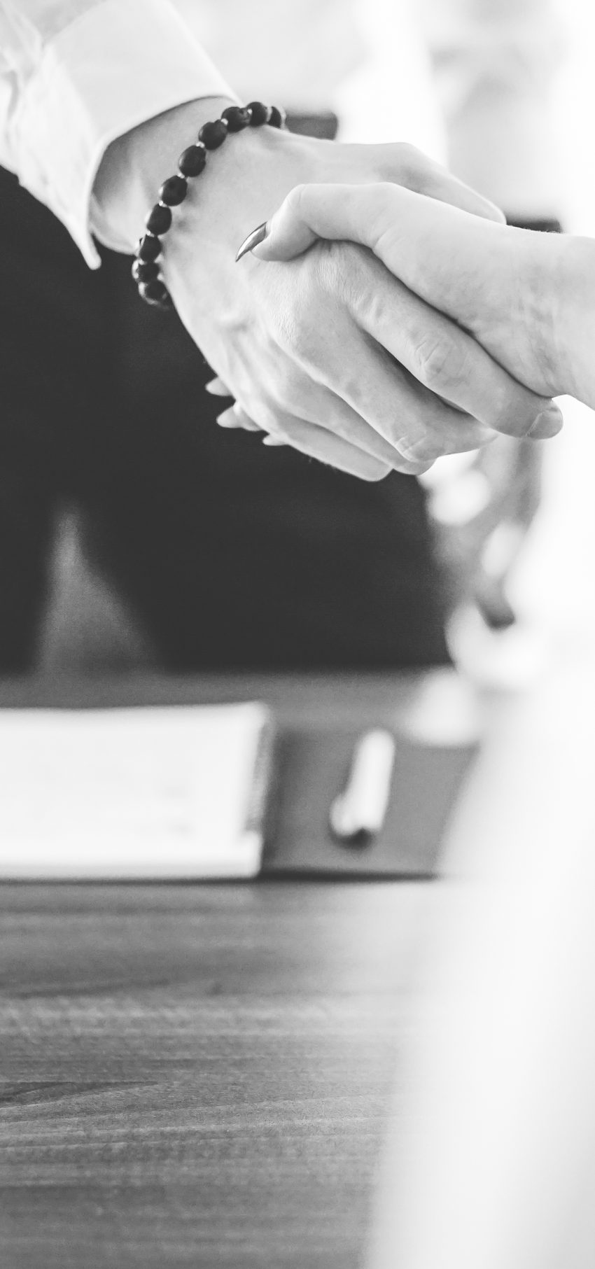 Handshake, representing an investment agreement